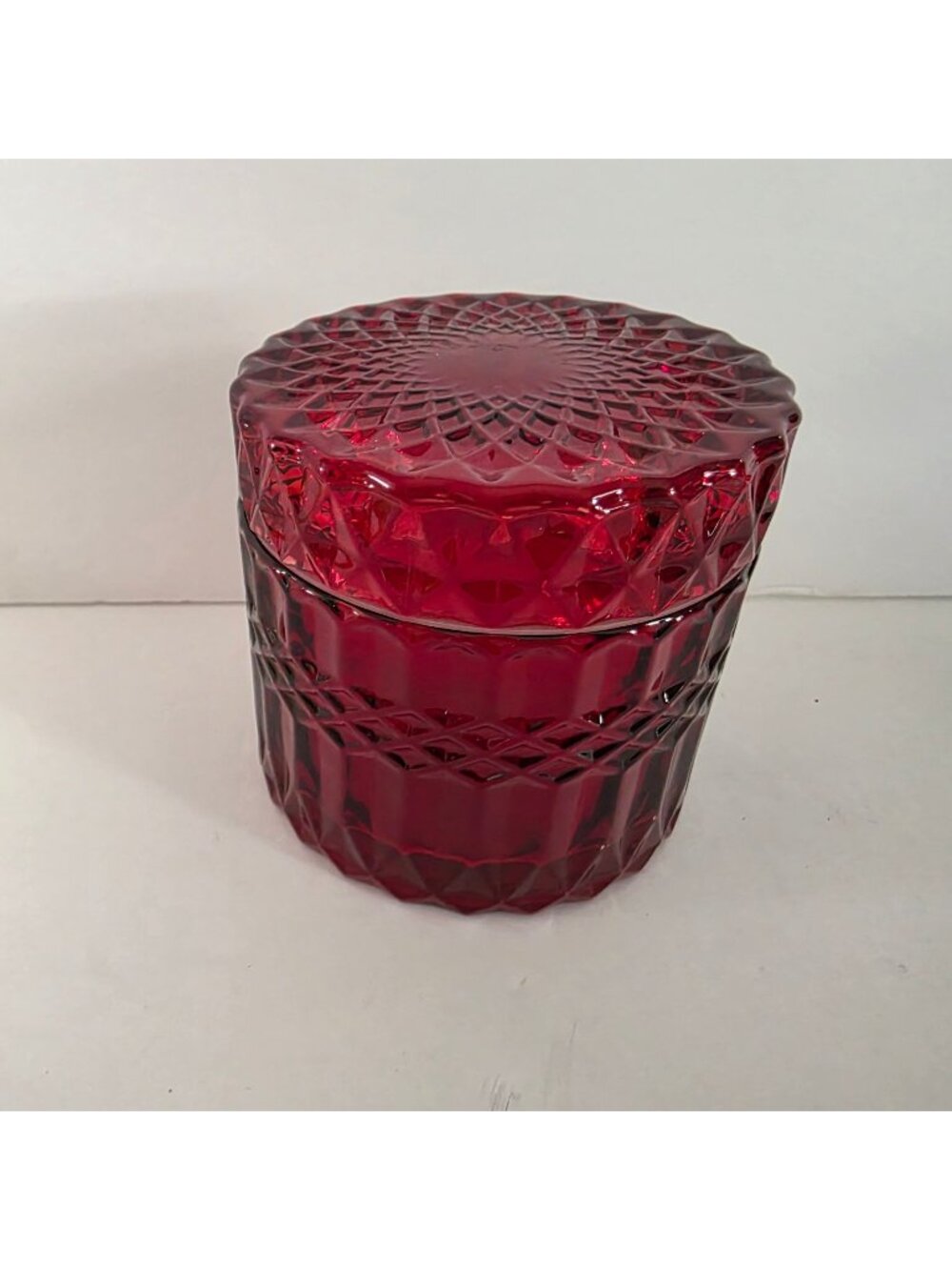 Leoben Company Mistletoe Spice Scented Candle Red Glass Jar 6 Oz Vegan Soy Wax B